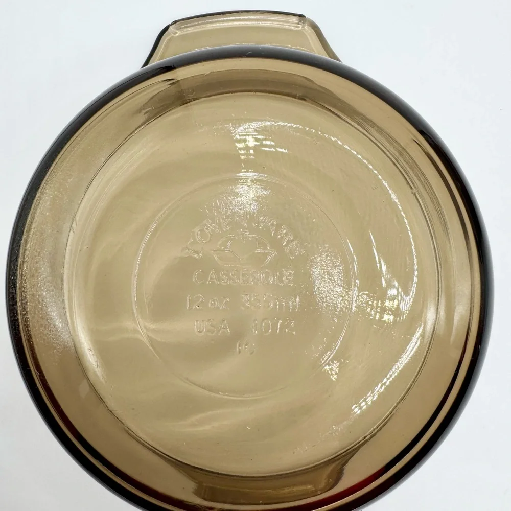 Set Of 3 Lovenware 12oz Casserole Dishes #1072, Smoky Amber Ovenware Bowls EUC